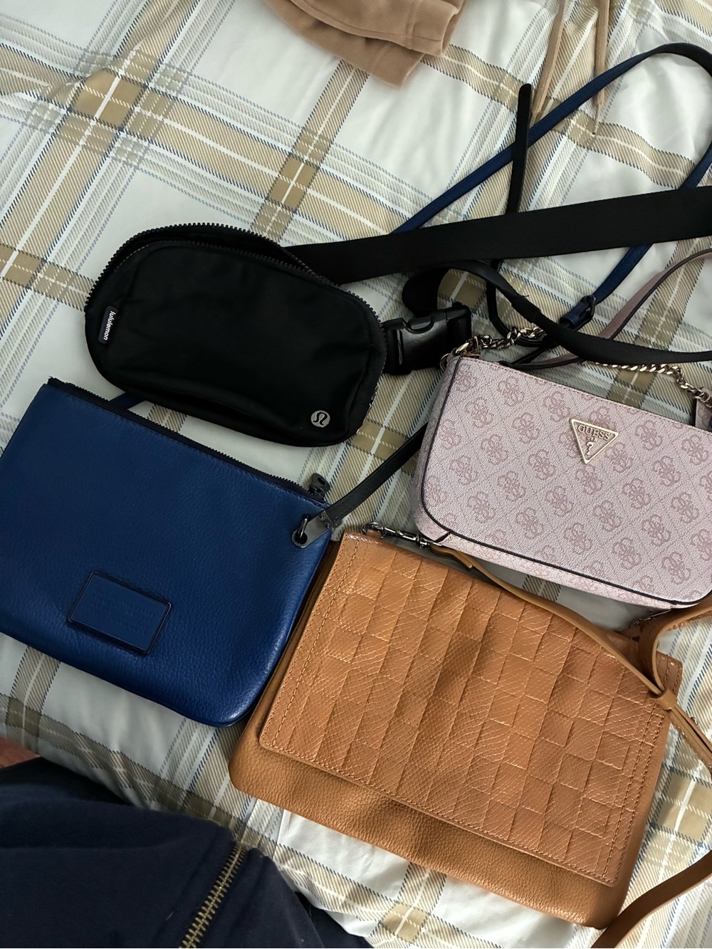 Guess? Pink Monogram Crossbody Bag - Designer Style